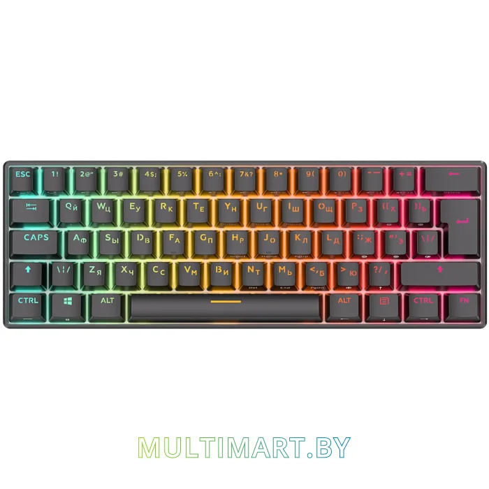 Клавиатура Royal Kludge RK61 New RGB (черный, RK Red)